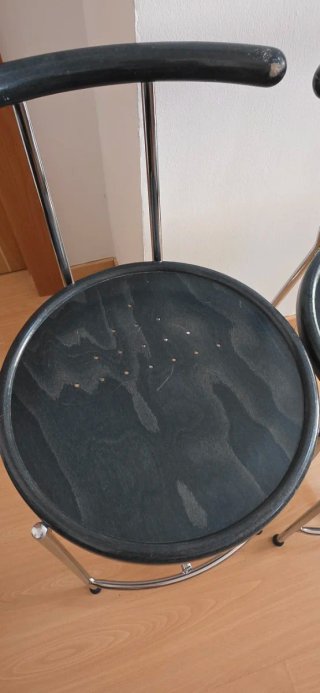 Conjunto 2 Taburetes Altos Metal y Madera