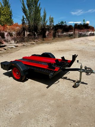 Remolque para motos - Negro y Rojo