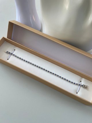 Bracciale Tennis Zirconi Blu e Bianchi