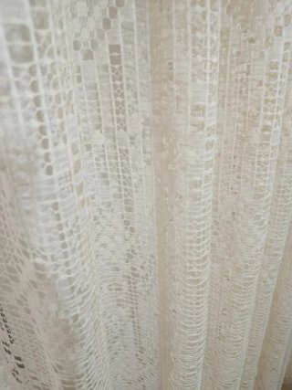 Cortinas encaje vintage crema