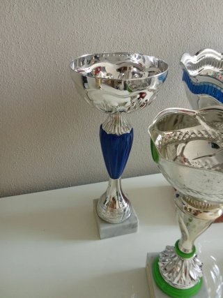 Set 4 Coppe Argento e Colorate
