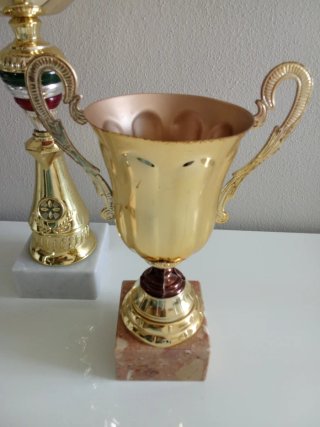 Set 3 Coppe Trofeo Oro Argento