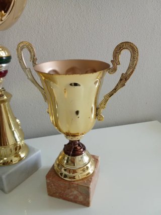 Set 3 Coppe Trofeo Oro Argento