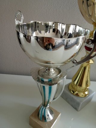 Set 3 Coppe Trofeo Oro Argento