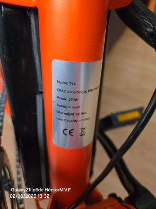 Bicicleta eléctrica Engwe T14 con acelerador