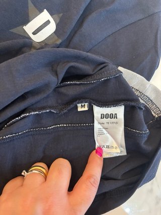Maglia DOOA blu con inserti grigi