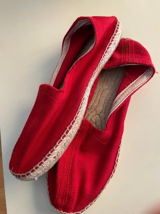 Alpargatas Esparto Rojas Talla 44