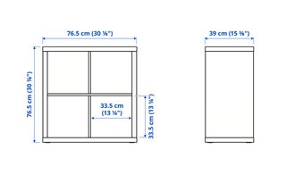 Estantería Kallax 2x2 Negra Ikea
