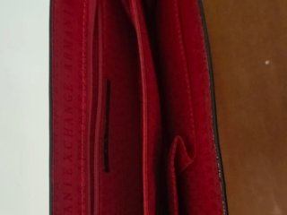 Borsetta Armani Exchange bianca in pelle