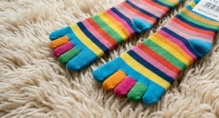 Lote 20 pares calcetines dedos retro