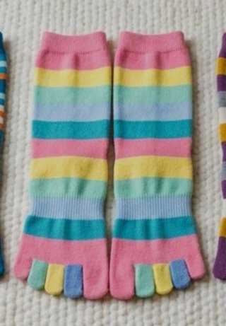 Lote 20 pares calcetines dedos retro