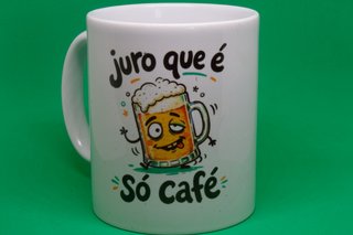 Caneca Juro que é só café