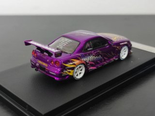 Nissan Skyline GT R34 Morado 1/64