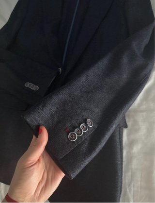 Americana hombre azul/gris