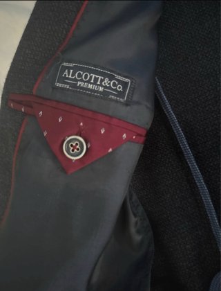 Americana hombre azul/gris