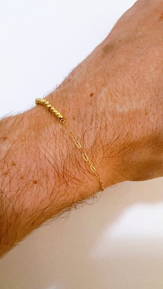 Bracciale con sfere lucide in oro giallo 18kt 750