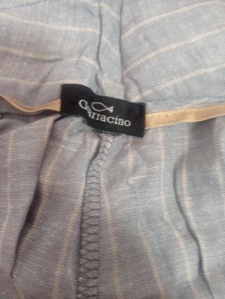 Pantaloni lino a riga per donna  Guarracino taglia