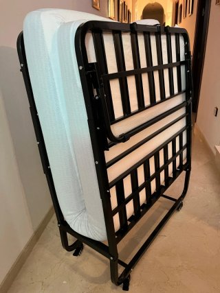 Cama plegable 90x200 con colchón viscoelástico 13