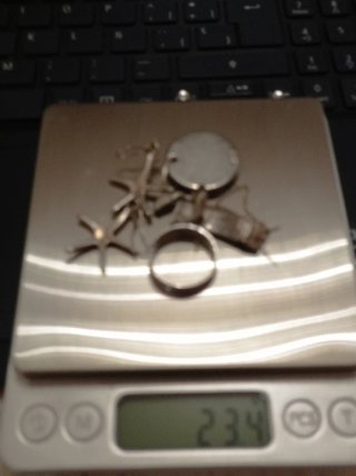 Lote de chatarra y pendientes de plata 925