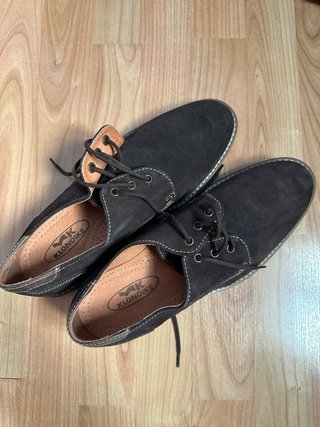 Zapatos Blucher Klondike de serraje marrón - T. 42