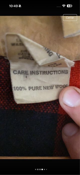 Chaqueta a cuadros de lana autentica