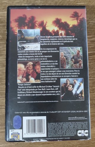 VHS Jurassic Park (Parque Jurásico) (1993) español
