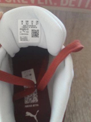 Scarpe Puma N 42 Bordeax e Bianche
