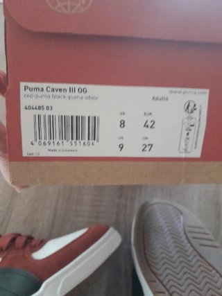 Scarpe Puma N 42 Bordeax e Bianche
