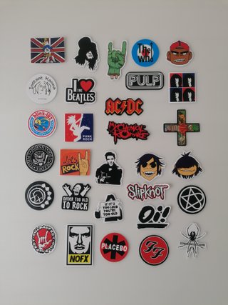 100 Autocolantes Rock Pop Moda Música Pegatinas