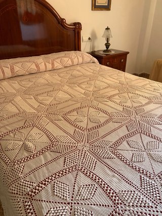 Colcha ganchillo artesanal cama matrimonio
