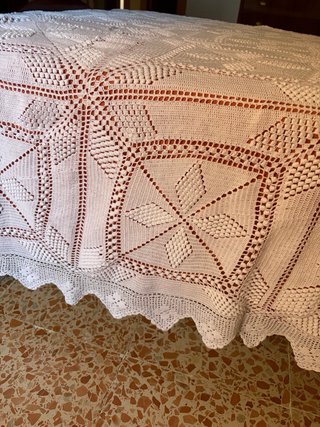 Colcha ganchillo artesanal cama matrimonio