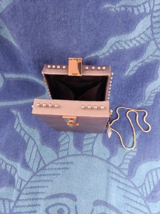 Bolso Zara Gris Perlas Cadena Dorada