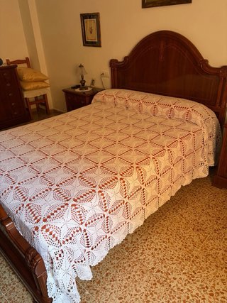 Colcha ganchillo artesanal cama matrimonio