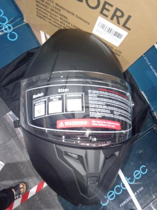 Casco de Moto MOCOERL Integral Negro Mate