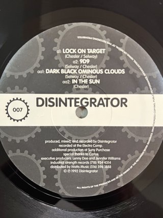 Disintegrator "Lock On Target" vinile techno '90