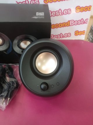 Altavoces Creative Pebble X Negro/Dorado