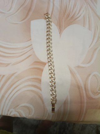Pulsera de oro laminado 14k con sicronita