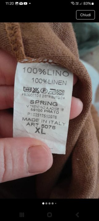 Pantaloni lino + giacca cotone beige/marrone