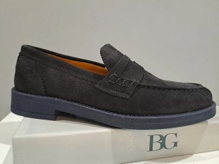 scarpe uomo mocassino pelle blu 44 nuovi