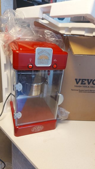 Máquina de Palomitas de Sobremesa Roja