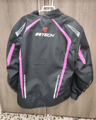 Cazadora Moto Invierno R-Tech Negra y Rosa