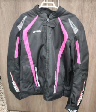Cazadora Moto Invierno R-Tech Negra y Rosa