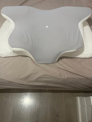 Almohada Ergonómica Gris y Blanca