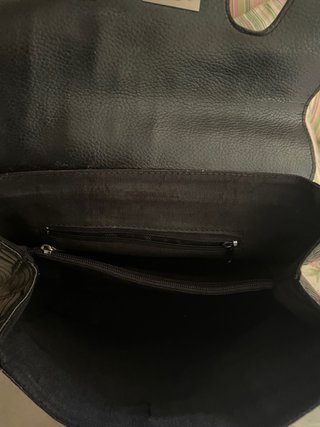Borsa a spalla donna ecopelle nera effetto coccodr