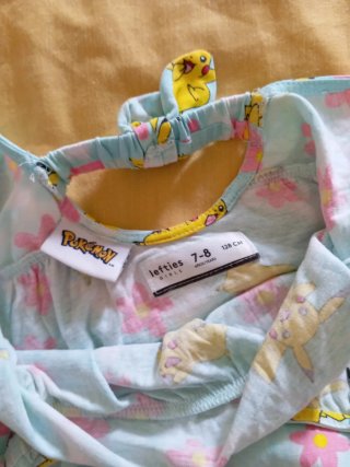 Vestido Pikachu Talla 7-8 Años