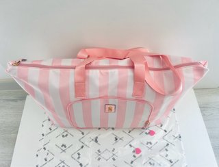 Bolso Grande Victoria's Secret Rayas Rosas y Blanc