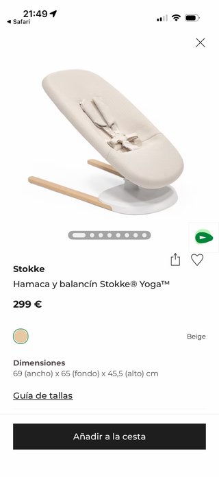 Hamaca y balancín Stokke Yoga Beige