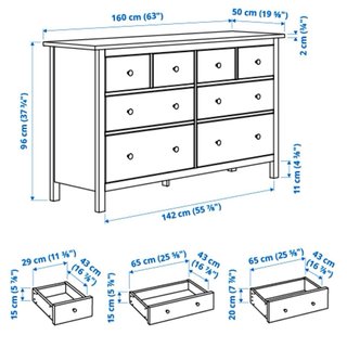 Cómoda Hemnes Ikea ocho 8 cajones