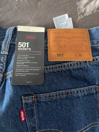 Pantalones cortos Levis 501 hombre Nuevos W30
