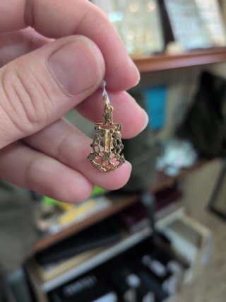 Cruz del Mar Cristo Oro 18k